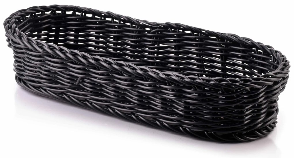 Oválný košík SINO 27x10x6 cm šedý