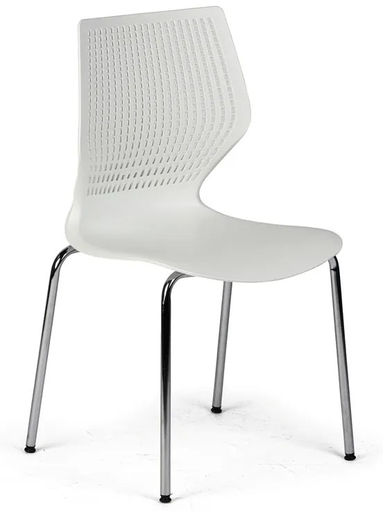 Jedálenská stolička POLY, biela