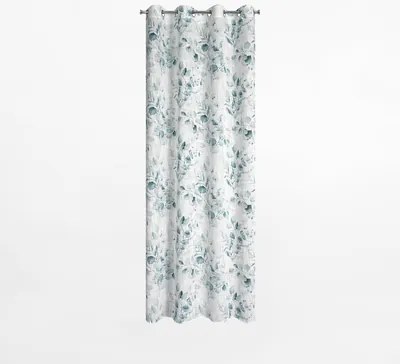 Záves na priechodkách v bielej a zelenej farbe SENA 145x250 cm