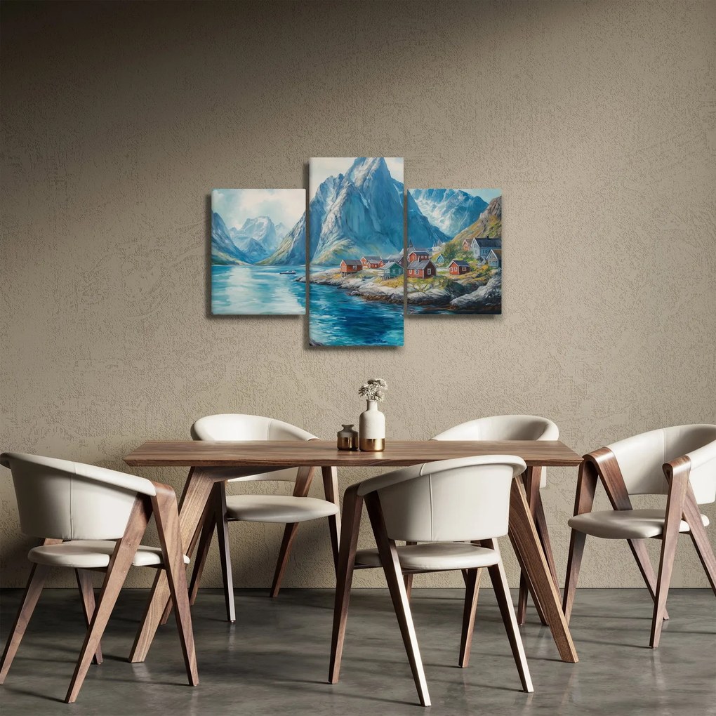 Obraz - Nórska dedinka (90x60 cm)