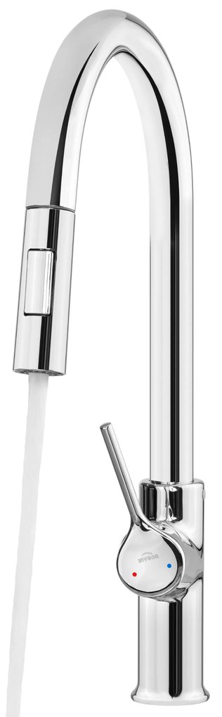 Invena Farsala, drezová batéria s výsuvnou 2-funkčnou výlevkou h-433, chrómová, INV-BZ-40-U01-S
