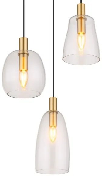 Globo 15789-3HM - Luster na lanku GARRI 3xE14/40W/230V pr. 43 cm mosadz