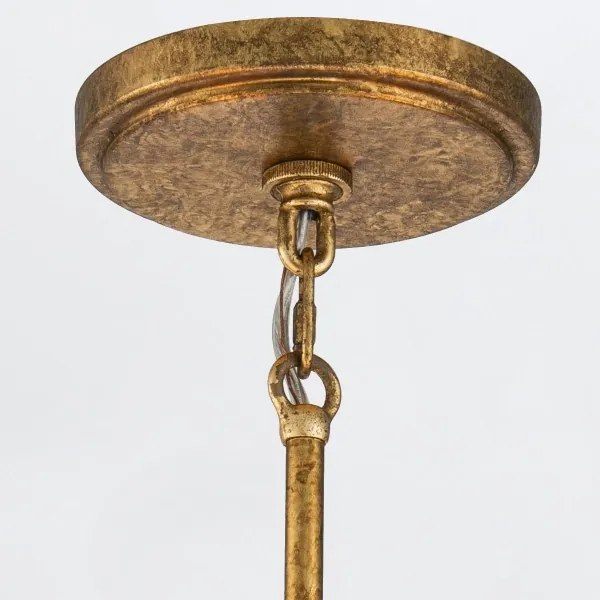 Elstead KRISTY3-DG-OPAL - Stropný luster KRISTY na tyči 3xE27/40W/230V medený