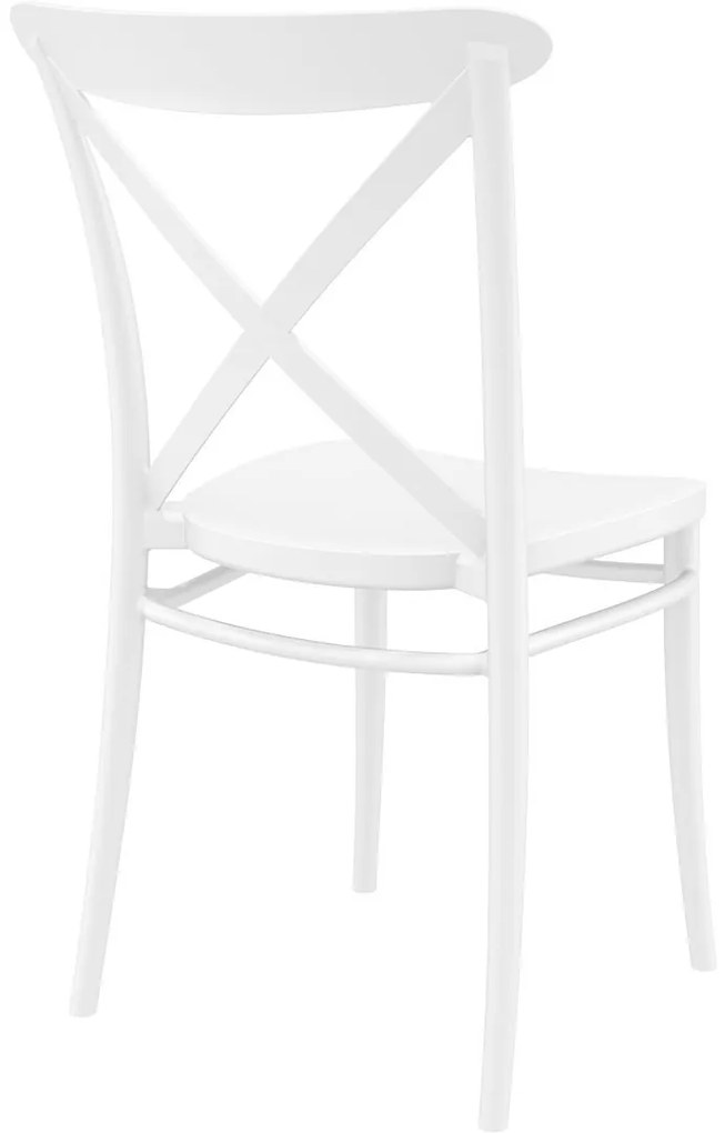 CROSS záhradná stolička bez podrúčok white