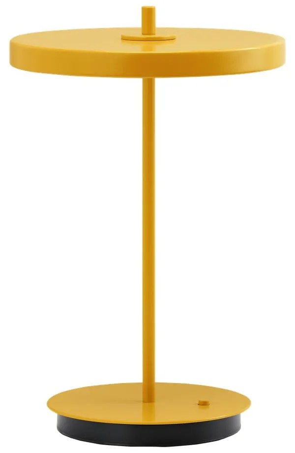 Žltá kovová LED stolová lampa s kovovým tienidlom (výška 31 cm) Asteria Move – UMAGE