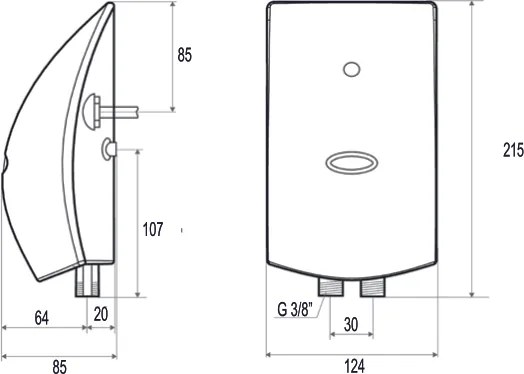 Mereo Mereo, Prietokový ohrievač vody, nízkotlakový, MER-EPO12