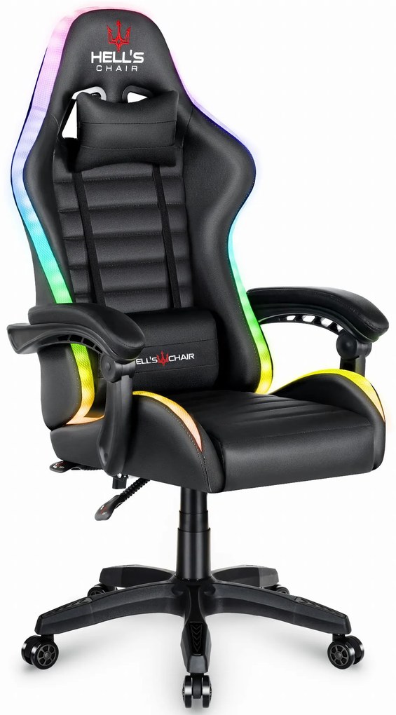 Hells Herné kreslo Hell's Chair HC-1003 LED RGB podsvietenie