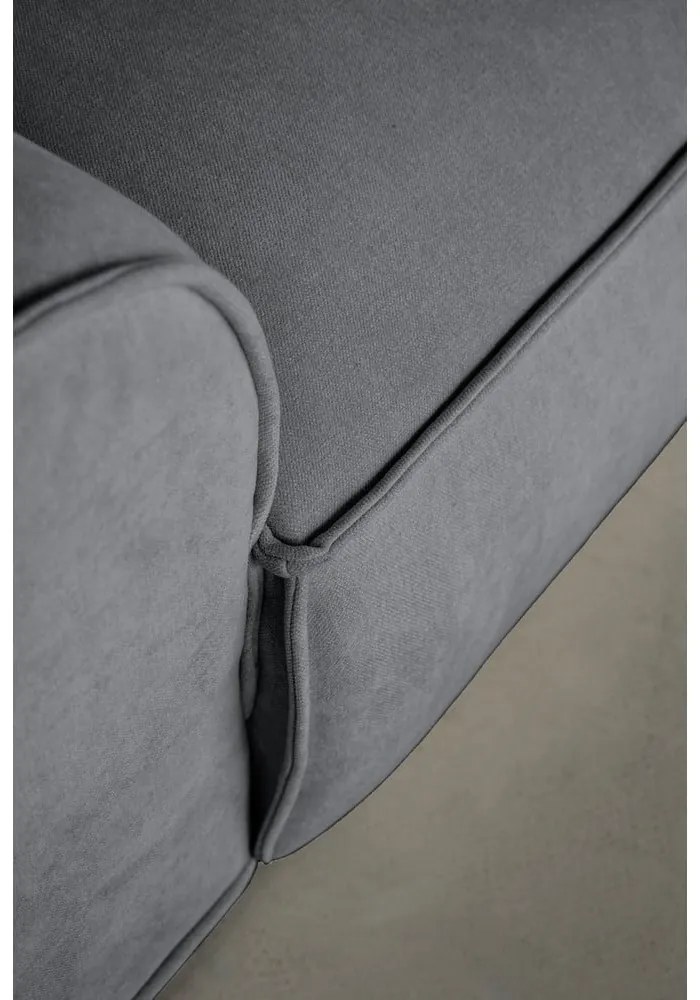 Sivý modul pohovky (pravý roh) Flex Felix – Miuform