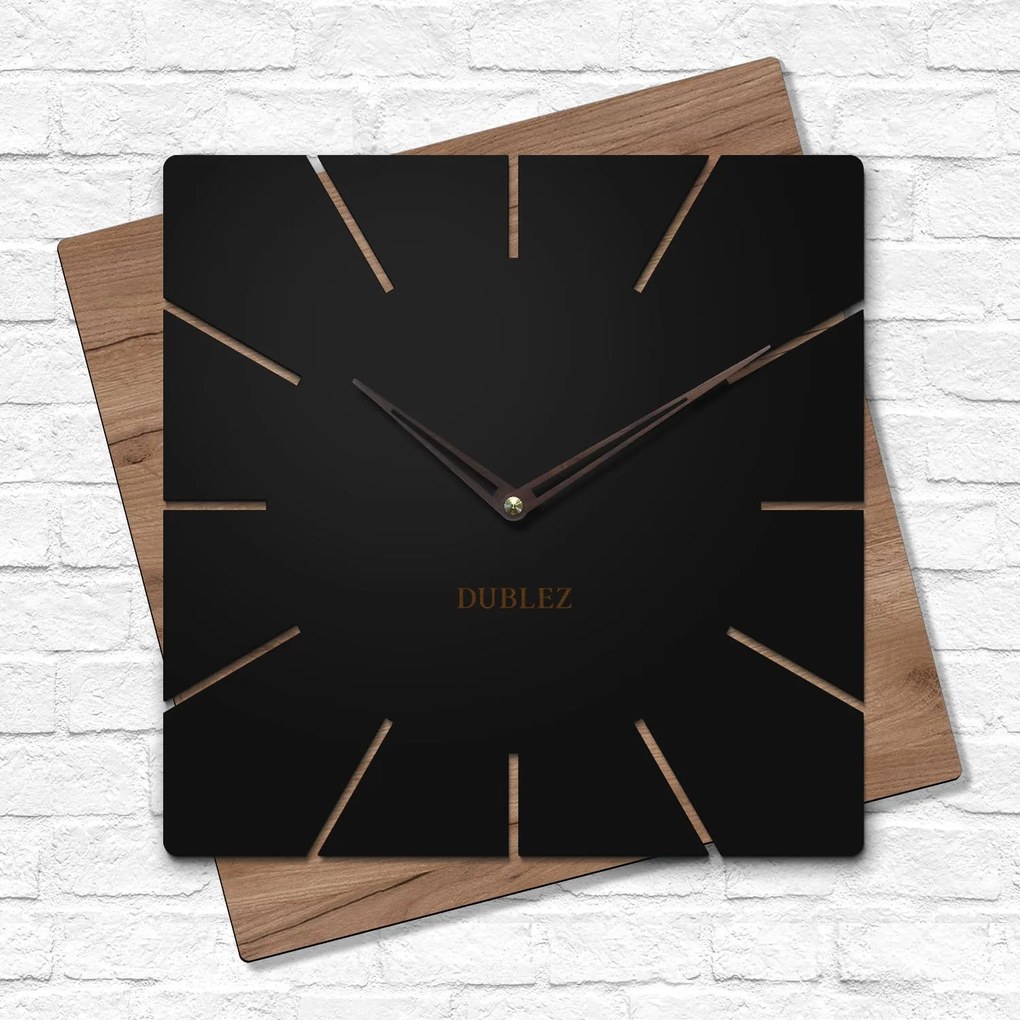 DUBLEZ | Atypické hodiny z dreva - Diagonala