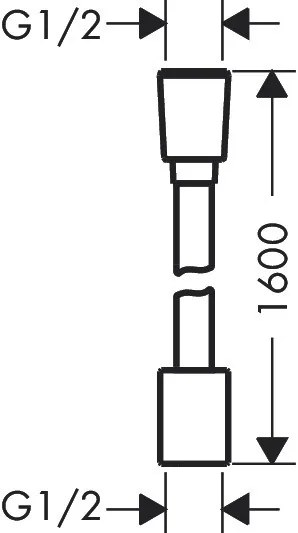 Hansgrohe Designflex, textilná sprchová hadica 1600 mm, chrómová, HAN-28260000