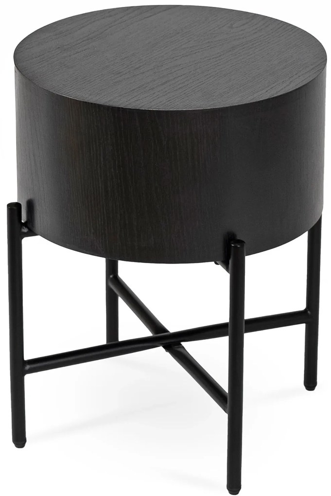 PROXIMA.store - Minimalistický okrúhly konferenčný stolík CEVES FARBA: čierna