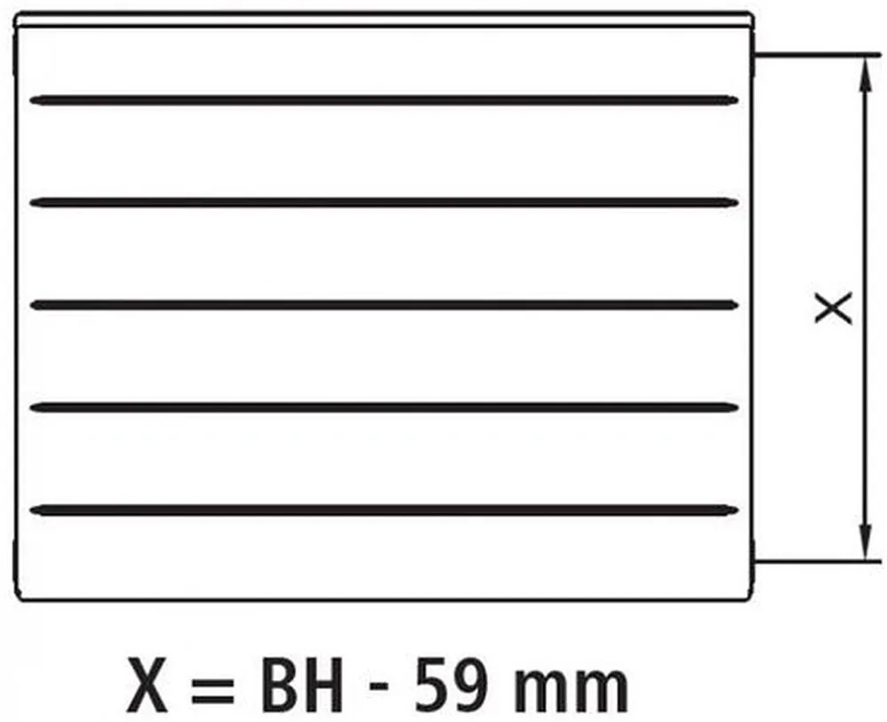 Kermi Therm X2 LINE-K kompaktný doskový radiátor 12 959 x 505 PLK120950501N1K