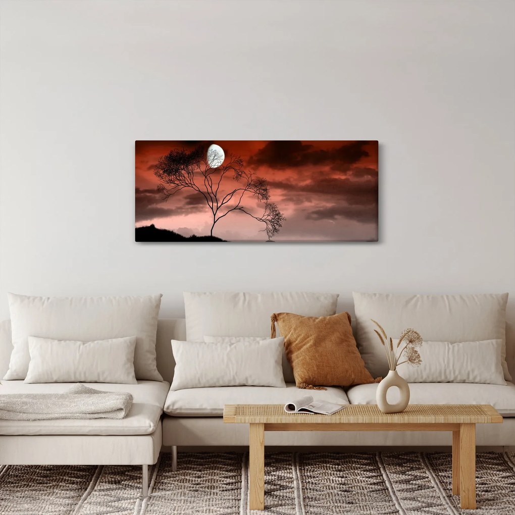 Obraz - Mesiac osvetľujúce noc (120x50 cm)