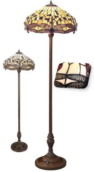 Stojacie svietidlo Tiffany massive Ø49*170 VÁŽKA JANTAR