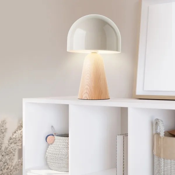 Brilliant - Stolná lampa NALAM 1xE14/40W/230V béžová/jaseň