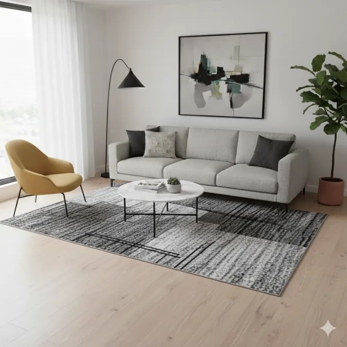 DC Koberec PP 018 sivá Rozmer: 140×190 cm