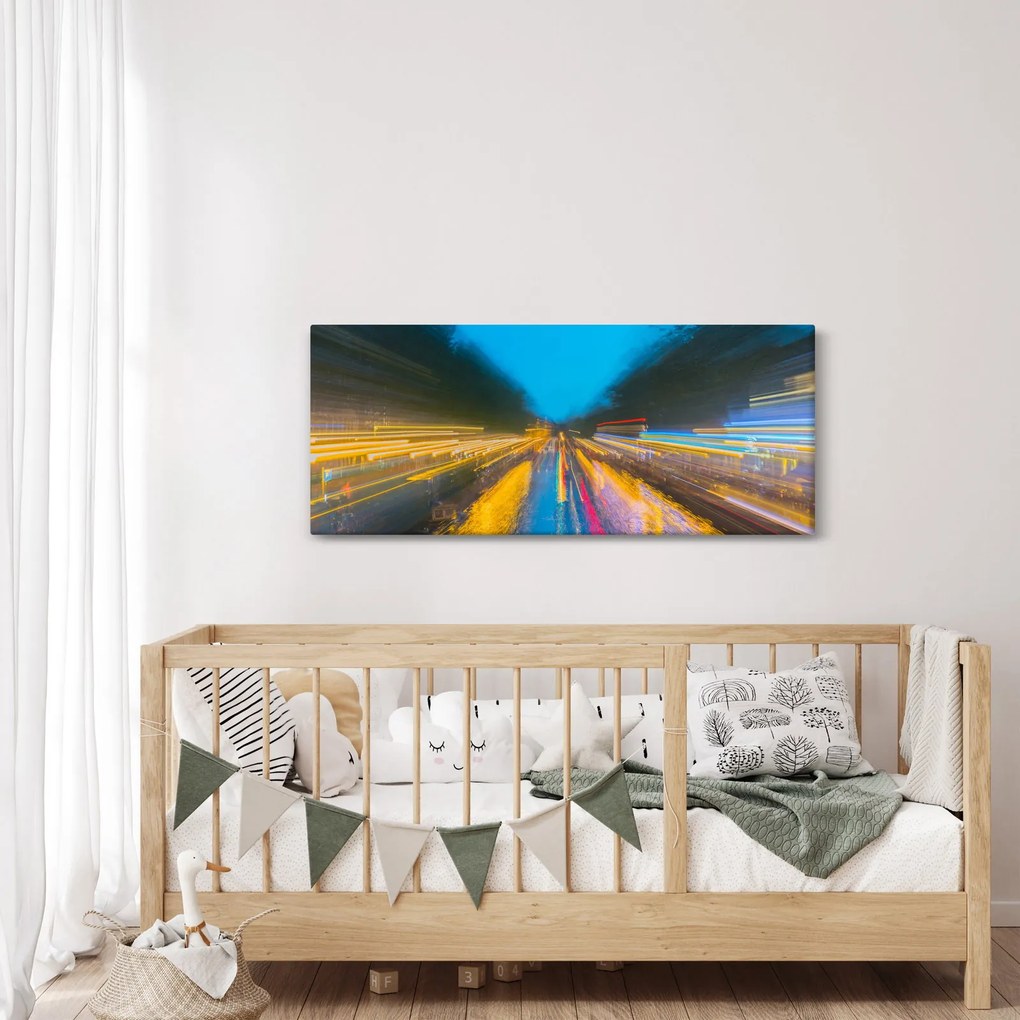 Obraz - Maľba abstrakcie (120x50 cm)