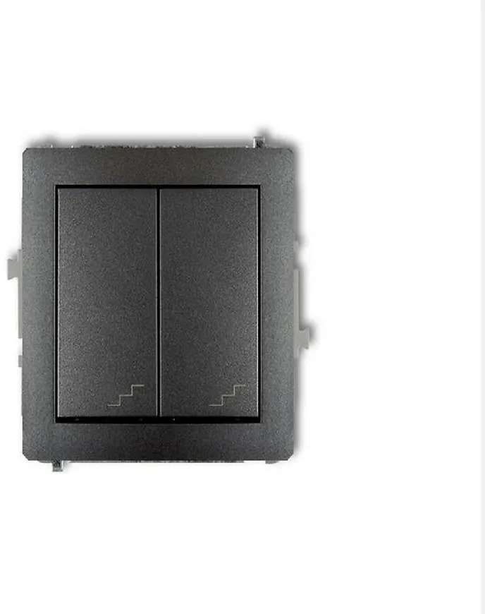 DWP-33 Schodiskový vypínač dvojitý grafit