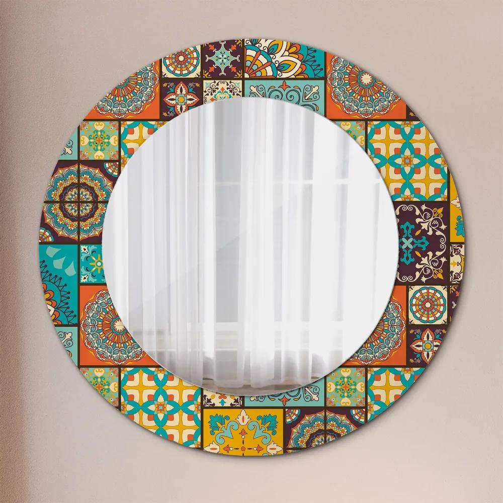 Okrúhle ozdobné zrkadlo Arabský vzor fi 50 cm