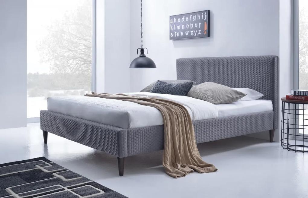 HALMAR Čalouněná postel Lexin 160x200 cm šedá