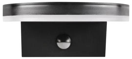 LED Vonkajšie nástenné svietidlo so senzorom TESA LED/10W/230V IP54 čierna