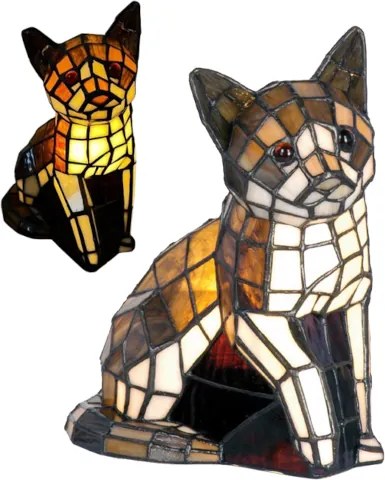 Lampa Mačka Tiffany vitráž dekoratívne svietidlo 25*21*11 CM