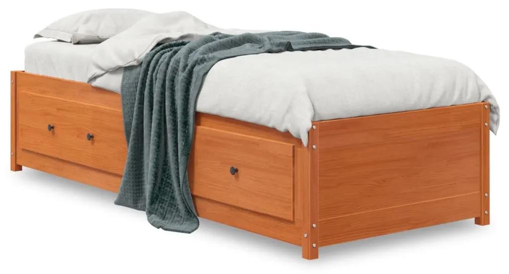 Denná posteľ voskovo hnedá 90x190 cm borovicový masív 844479