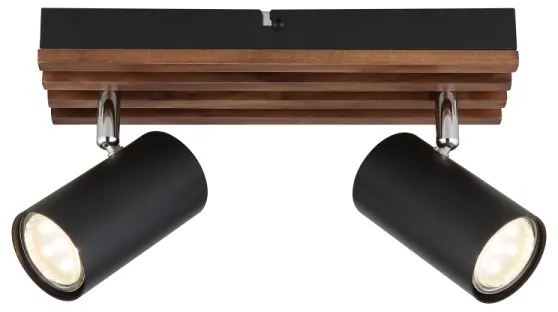 Globo 57909-2 - Bodové svietidlo KAYDEN 2xGU10/25W/230V čierna