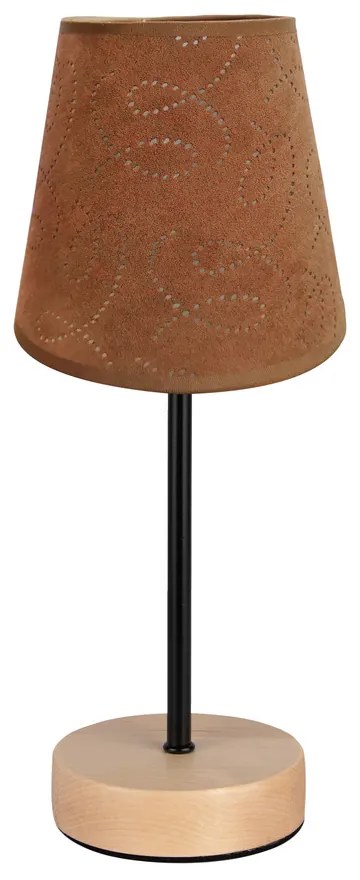 Stolná lampa Mila 1xE14 Max.40W Breza/čierna/čierne PVC/hnedá