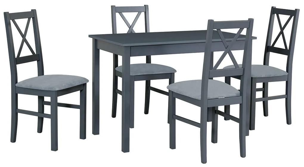 Stôl so stoličkami - AL16, Morenie: biela - L, Poťahové látky: 9 - Bergamo 64 Mirjan24 5902928105469