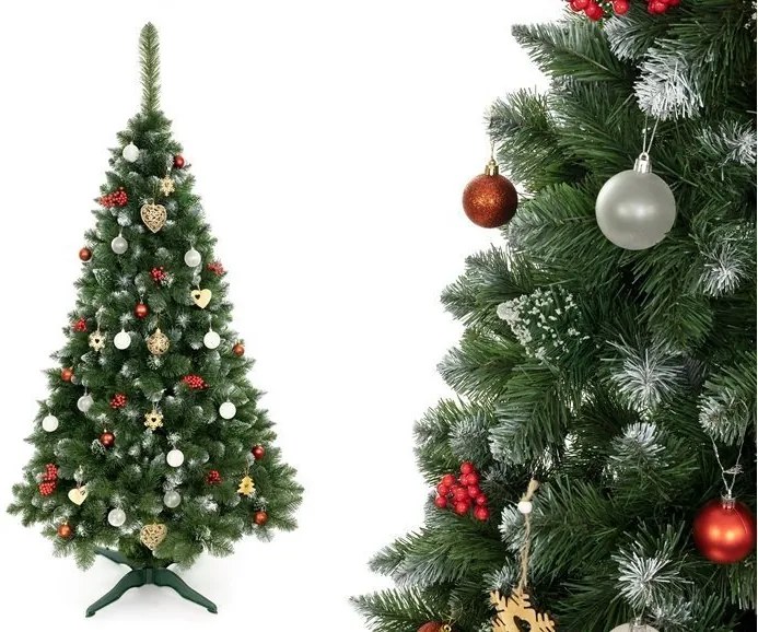 LEAN TOYS Vianočný stromček – Umelá diamantová borovica 150 cm so snehom