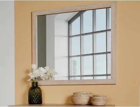 Nástenné zrkadlo Bali 80x70 cm, dub sonoma%