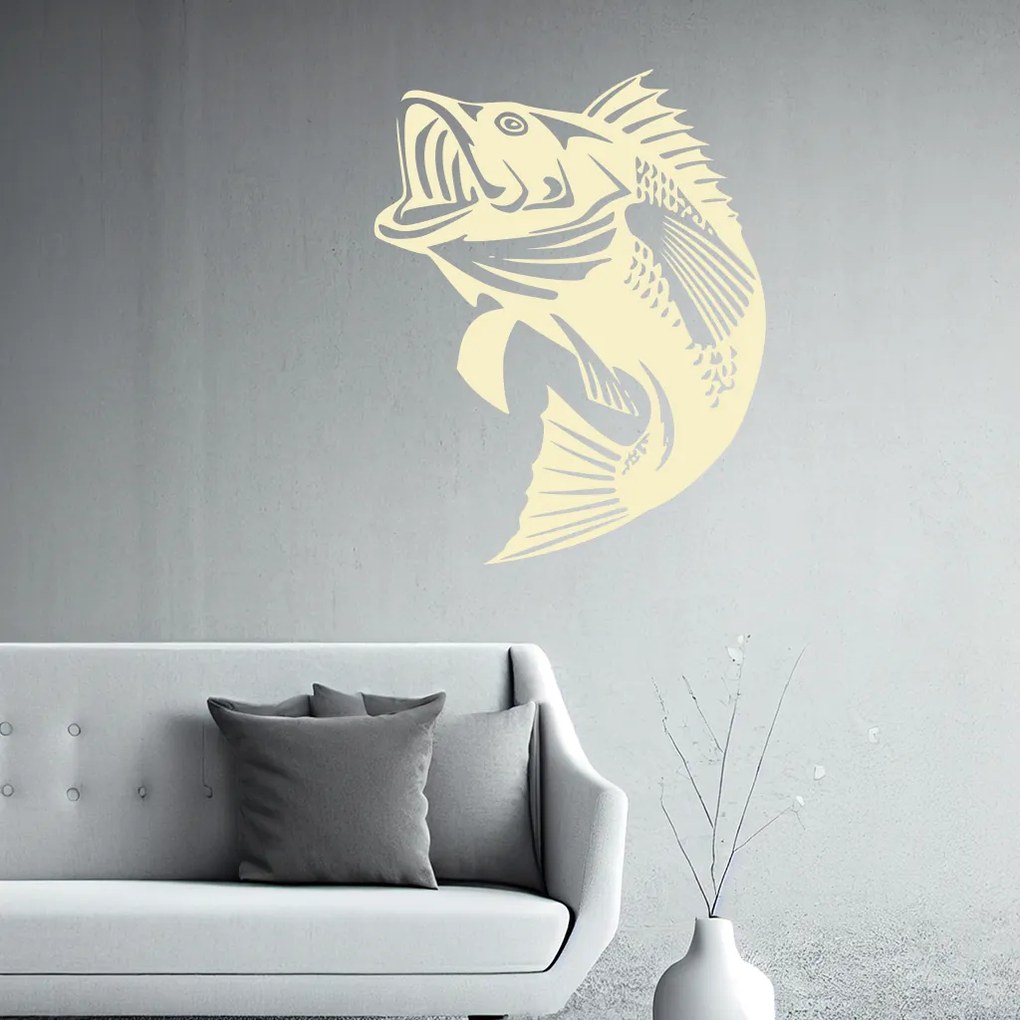 Veselá Stena Samolepka Ostriež Riečny Farba: žlutá, Veľkosť: 100 x 79 cm