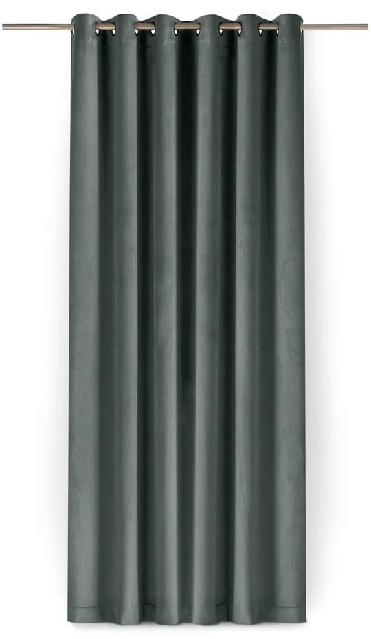 Tmavosivý zamatový dimout záves 200x300 cm Velto – Filumi