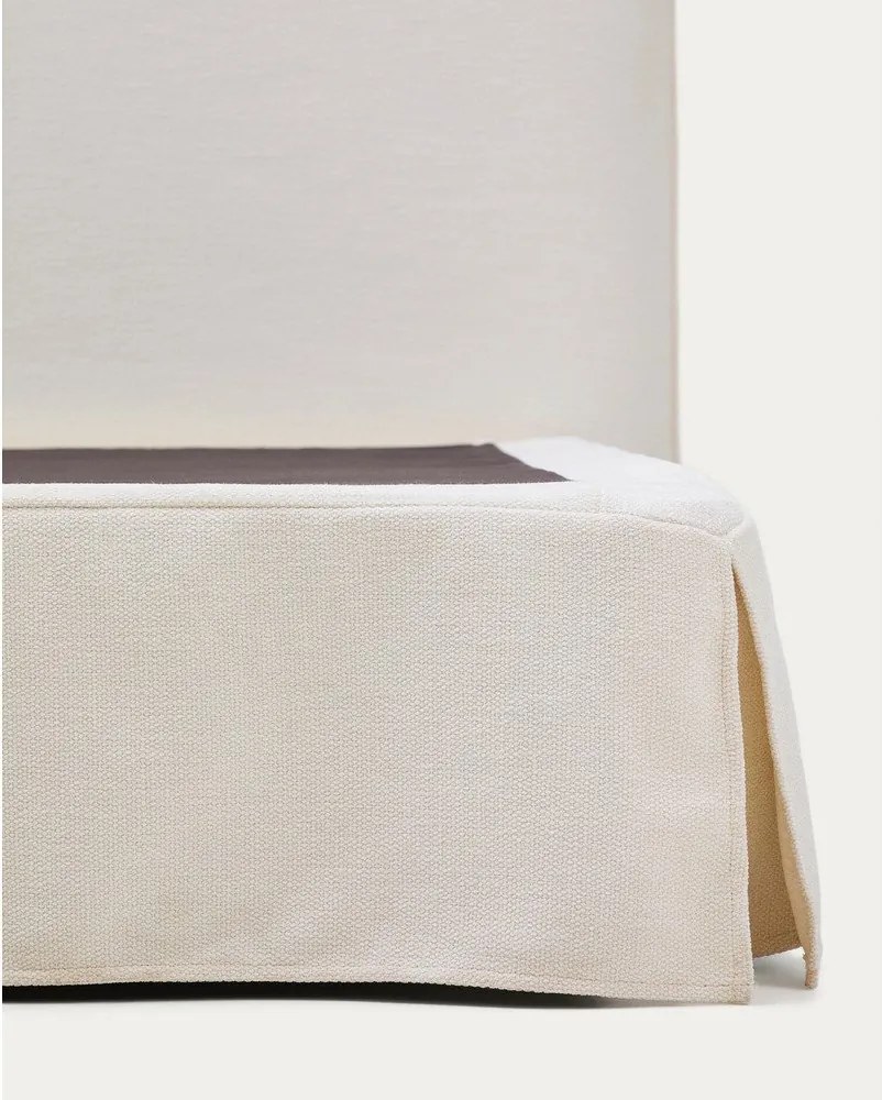 Biela čalúnená dvojlôžková posteľ 180x200 cm Jaira – Kave Home