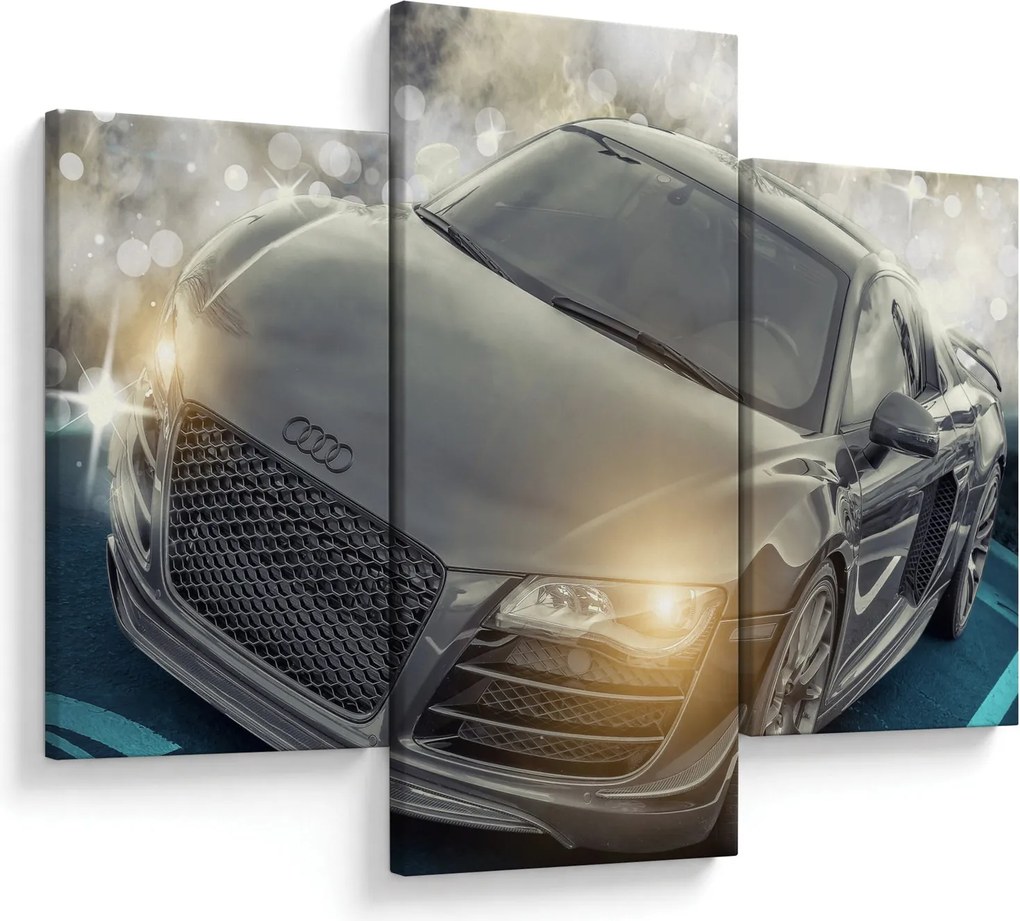 Obraz auta Audi - sivé (90x60 cm)