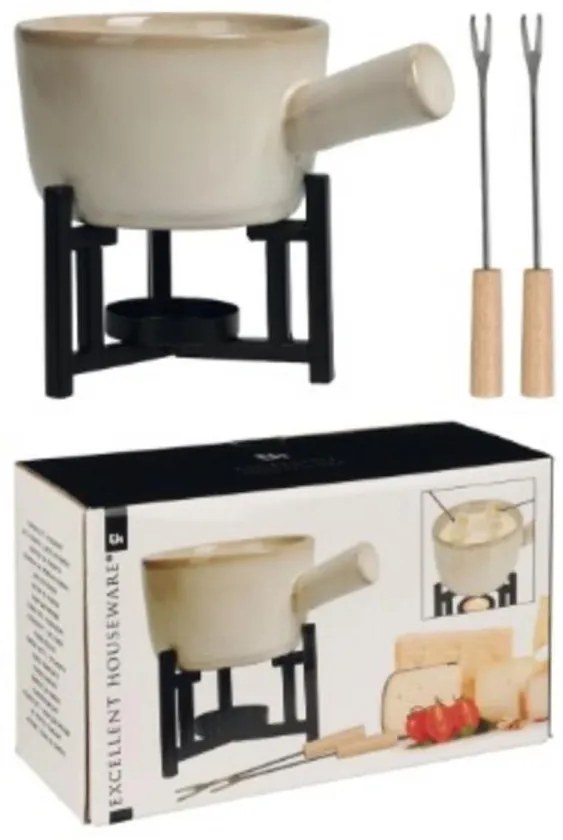 Sada Fondue s podstavcom porcelán