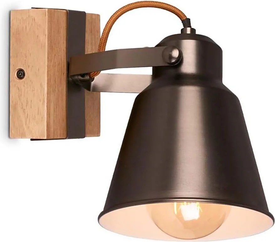 Briloner 2406-014 - Nástenné bodové svietidlo RETRO 1xE27/40W/230V hnedá