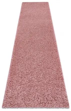 Behúň SOFFI shaggy 5cm svetlo ružová - do kuchyne, predsiene, chodby, haly Veľkosť: 60x250cm
