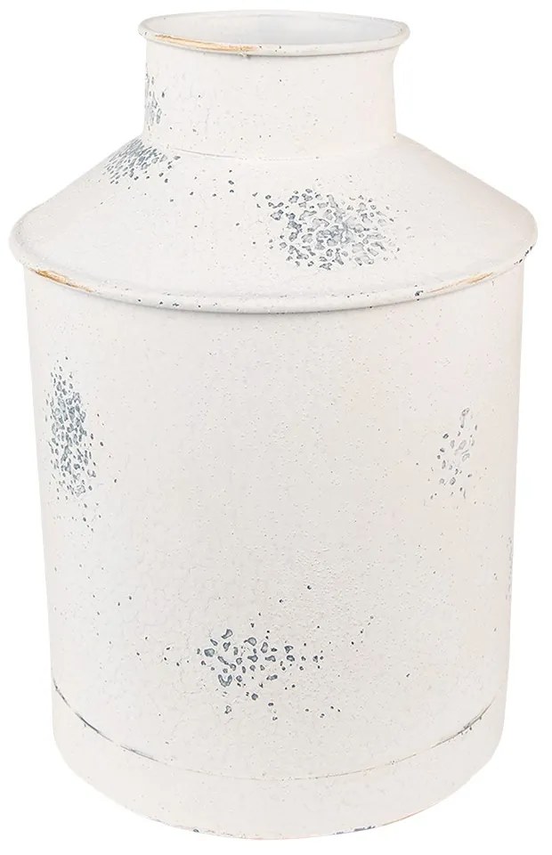 Béžová dekoratívna plechová váza Fun Antique - Ø19*28 cm