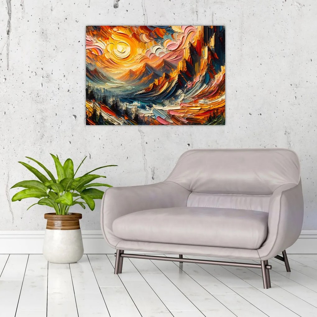 Obraz - Hory zalité slnkom (70x50 cm)