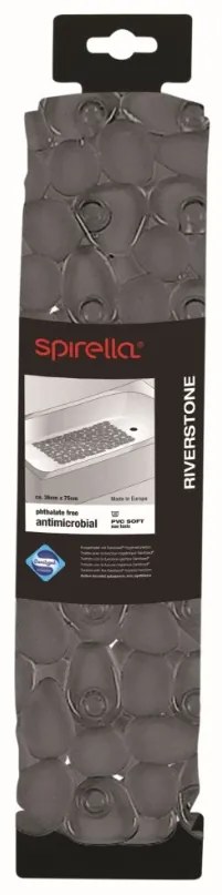 Spirella Protiskluzová podložka do vany RIVERSTONE, tmavě šedá, 75 x 36 cm