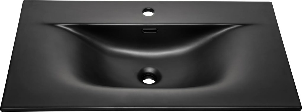 Comad Nábytkové keramické umývadlo SKY 1 BLACK MATT 80 DP, 81x46 cm, čierna matná