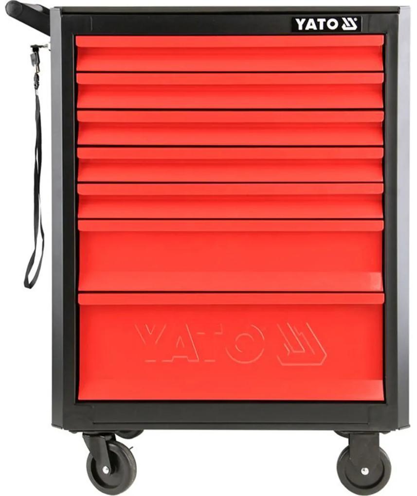 Dielenský vozík 7 zásuviek červená  | nosnosť 210 kg