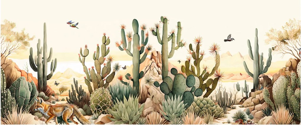 Obraz - Púšť, aquarel (120x50 cm)