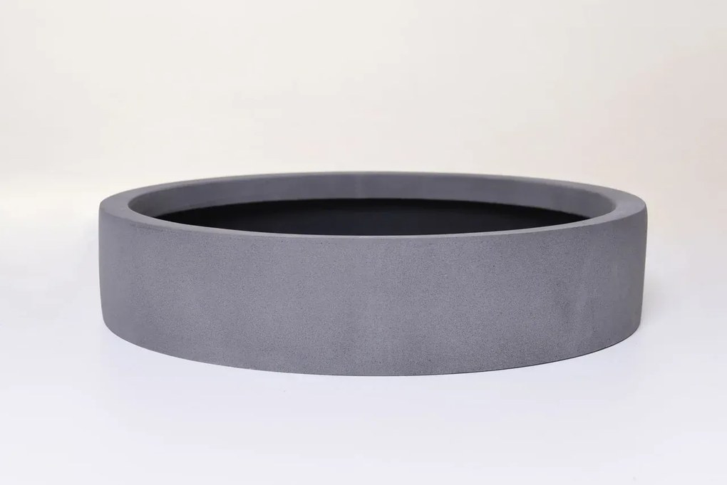 Miska na dekorácie CIRCULO, sklolaminát, Ø 50 cm, sivá