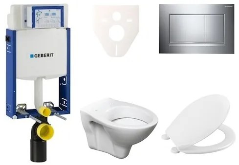 Cenovo zvýhodnený závesný WC set Geberit na zamurovanie + WC Ceramia S-Line Pro 110.302.00.5NR6