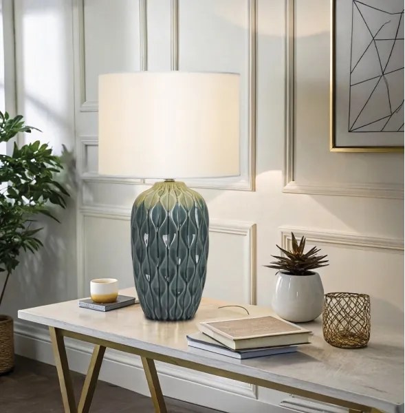 Stolná lampa PINEAPLE 1xE27/40W/230V biela/zelená