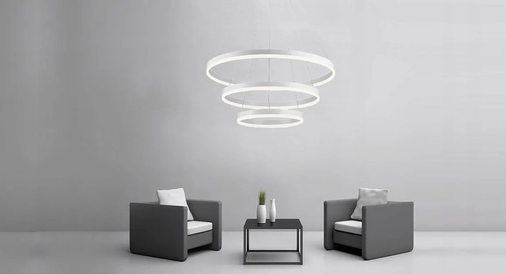 Toolight - LED stropné svietidlo Vegas 20+40+60 + diaľkové ovládanie, biela, OSW-07857