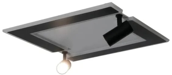 LED Stmievateľné stropné svietidlo LED/80W/230V 3000-6500K čierna +diaľkové ovládanie